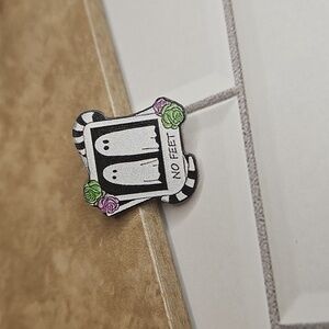 Bettlejuice Ghost Pin with Floral Accents